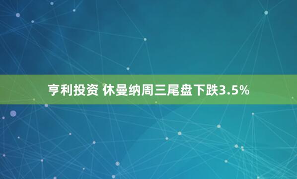 亨利投资 休曼纳周三尾盘下跌3.5%