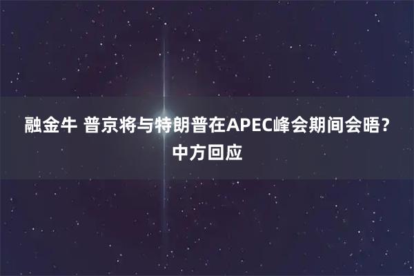 融金牛 普京将与特朗普在APEC峰会期间会晤？中方回应